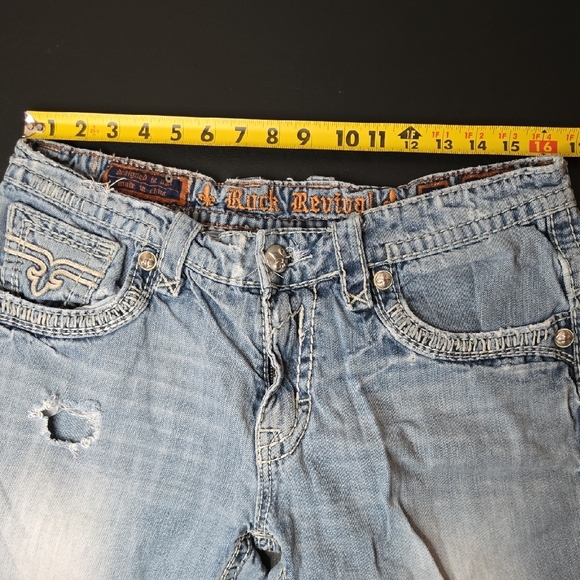 Rock Revival Boot Cut Ripped Jeans in Light Blue - Picture 14 of 16